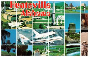 A window view of the Rocket City Huntsville Alabama Airplane Postcard