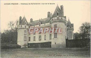 Postcard Old Luche Pringe Castle Gallerande Road View