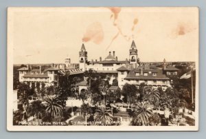 Ponce De Leon Hotel St Augustine Florida RPPC Photo Postcard 