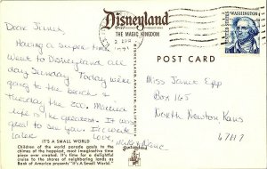 It's A Small World Disneyland California Vintage Postcard Standard View Card 