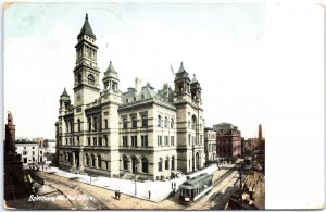 VINTAGE POSTCARD THE POST OFFICE AT BALTIMORE MARYLAND POSTED 1908