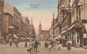 Germany Magdeburg Breiteweg Vintage Postcard 08.39