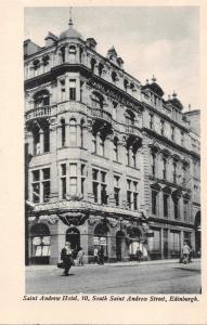 Edinburgh Scotland~Saint Andrew Hotel~10 South Saint Andrew Stret Photo POSTCARD