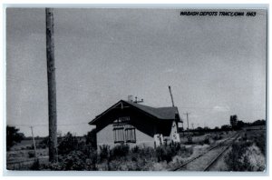 c1963 Wabash Depots Tracy Iowa Railroad Train Depot Station RPPC Photo Postcard