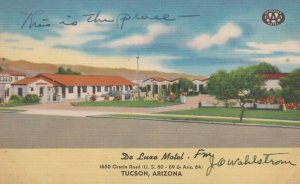 Postcard De Luxe Motel Tucson Arizona AZ