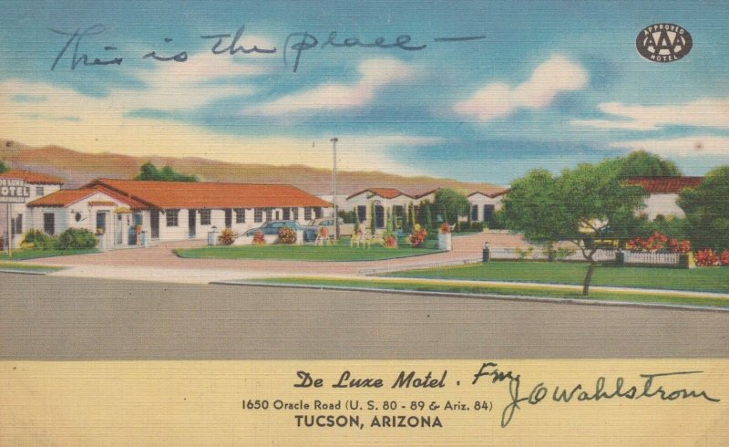 Postcard De Luxe Motel Tucson Arizona AZ