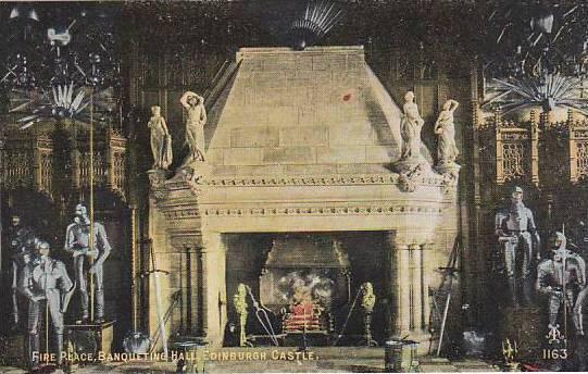 Scotland Edinburgh Fire Place Banqueting Hall Edinburgh Castle 1908