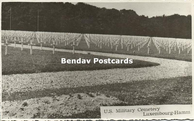 luxemburg, LUXEMBOURG, Hamm, US Military Cemetery (1947) RPPC