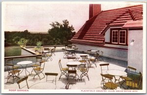 Roof Garden Set-Up Plainfield Country Club Grand Rapids Michigan MI Postcard