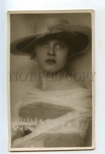 491501 Gabriela VIKSNE OPERA Latvian singer Vintage PHOTO postcard BAULS 1920s