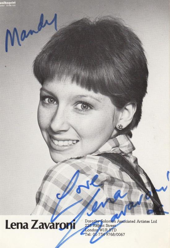 Lena Zavarone Dorothy Solomon Management Company Early Hand Signed Photo