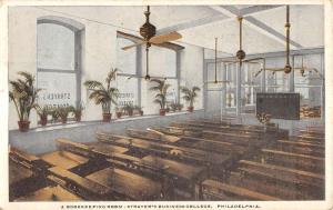 Philadelphia Pennsylvania Strayers College Bookkeeping Room Postcard K79036