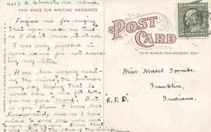 Steamer Jack Knife Bridge Chicago Illinois 1910c postcard