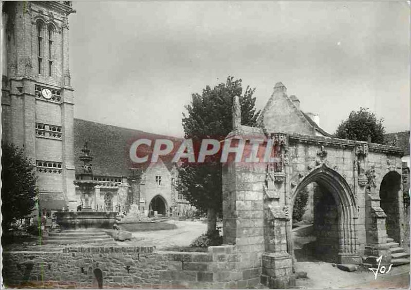 Modern Postcard St Jean Du Doigt (Finistere) Church and Arc de Triomphe beaut...