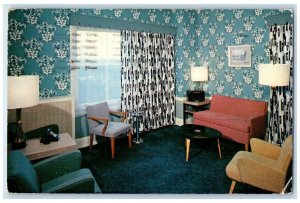 1956 The Penn Harris Hotel Living Room Harrisburg Pennsylvania PA Postcard