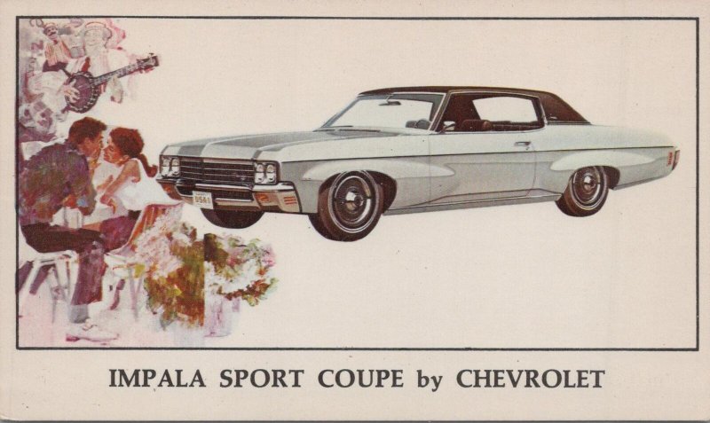 Postcard Car Impala Sport Coupe by Chevrolet