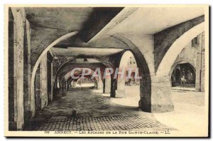 Old Postcard Annecy Arcades De La Rue Sainte Claire