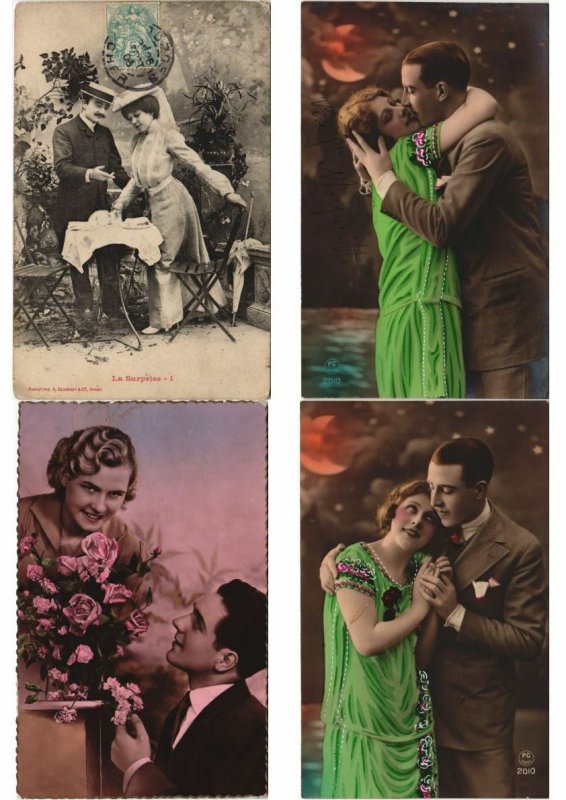 COUPLES ROMANTIC GLAMOUR 1000 REAL PHOTO Vintage Postcards (Part 1.) (L2959)