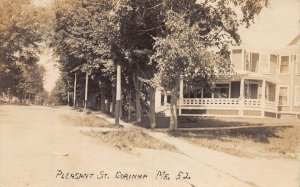 J76/ Corinna Maine RPPC Postcard c1910 Pleasant Street Homes  261