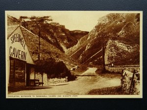 Derbyshire CASTLETON Speedwell Cavern & Winnats Pass Old Postcard by Photochrom