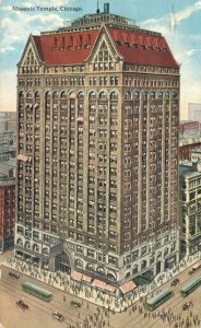 USA Masonic Temple Chicago Vintage Postcard 07.50