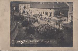 B80596 Szeged bastille day 14 july 1919 real photo military ww1 hungary 2 scans