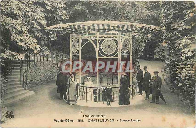 Old Postcard Auvergne Puy de Dome Chatelguyon Source Louise