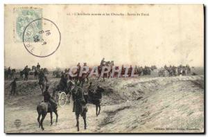 Old Postcard Militaria L & # 39artillerie montee and obstacles pit exit