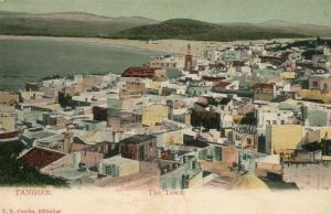 TANGIER MOROCCO 1905 ANTIQUE POSTCARD w/ STAMP