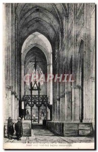 Old Postcard Our Lady of the Thorn The nave with jube before restoration