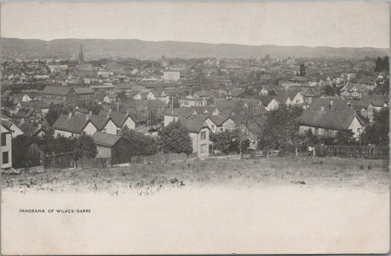 Postcard Panorama Wilkes Barre PA