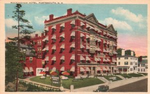Vintage Postcard Rockingham Hotel Former Condominium Portsmouth New Hampshire NH