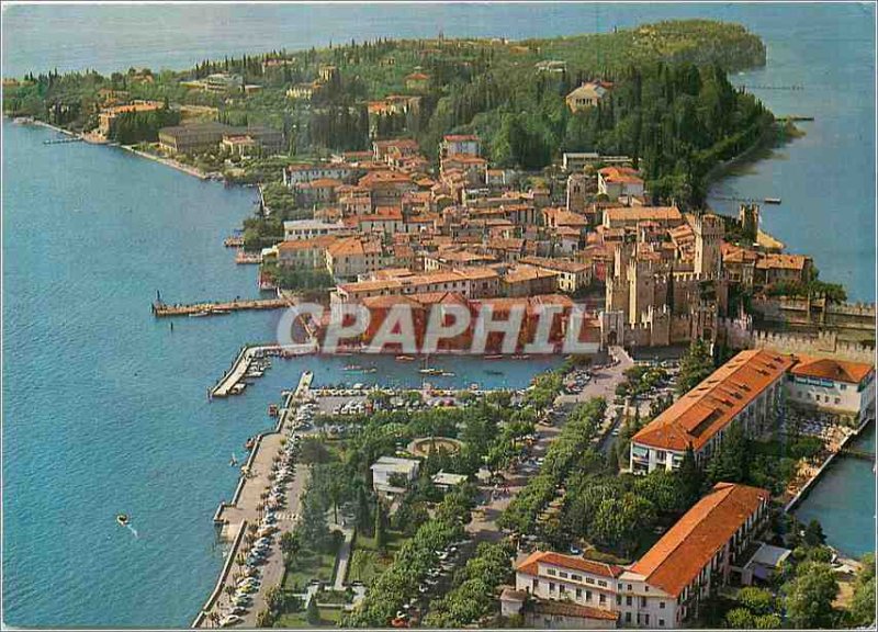 Postcard Modern Life Sirmione Aerienne