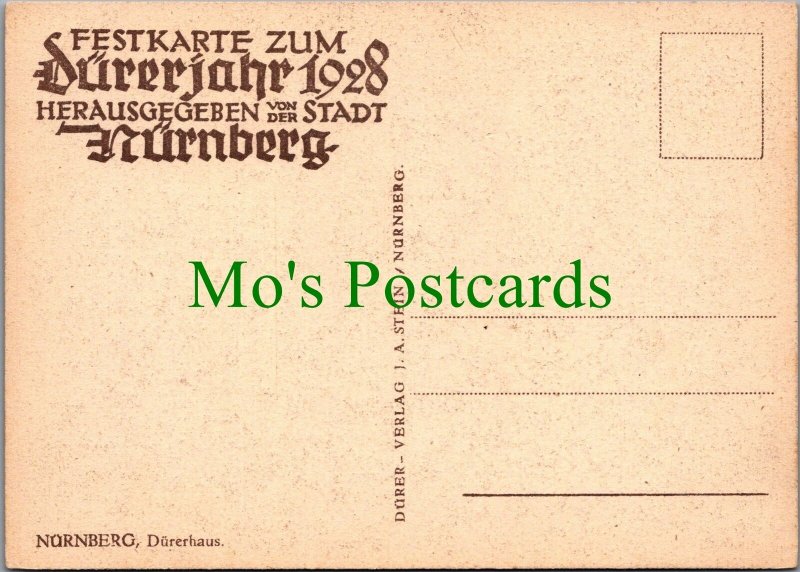 Germany Postcard-Bavaria, Nurnberg, Durerhaus RR14904