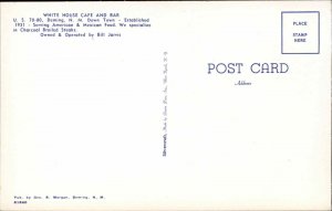 eming New Mexico NM White House Caf� and Bar Multi-View Vintage Postcard