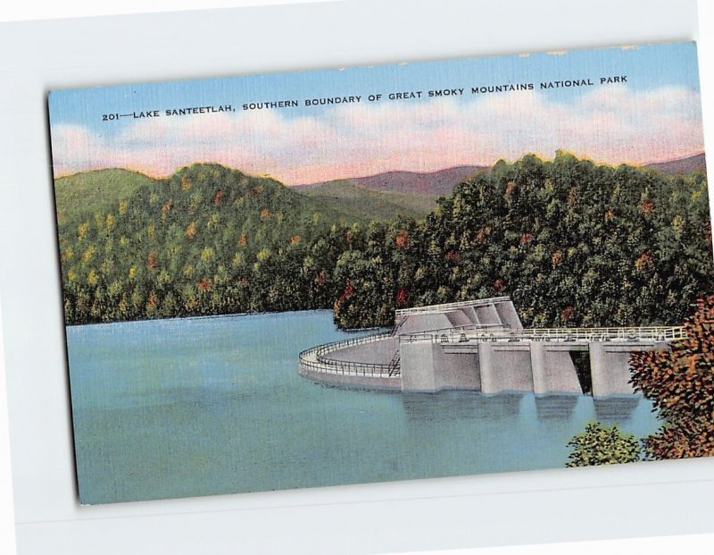 Postcard Lake Santeetlah Great Smoky Mountains National Park North Carolina USA