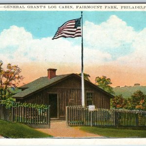 c1910s Philadelphia, PA General Grant's Log Cabin Fairmount Park Fort PC A243