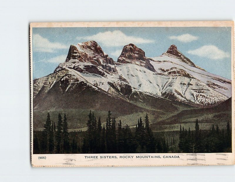Postcard Three Sisters Rocky Mountains Canada
