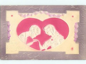 Divided-Back VALENTINE DAY SCENE Great Postcard W7794