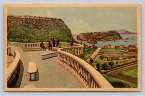 Posillipo and Nisida Island NAPLES Italy Vintage Postcard A272