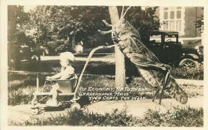 Photo Frank Conard Garden City Kansas Exaggeration Grasshopper baby nanny maid 