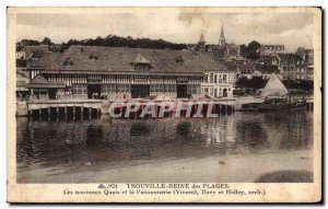 Old Postcard Trouville Queen of Beaches The new docks and fish