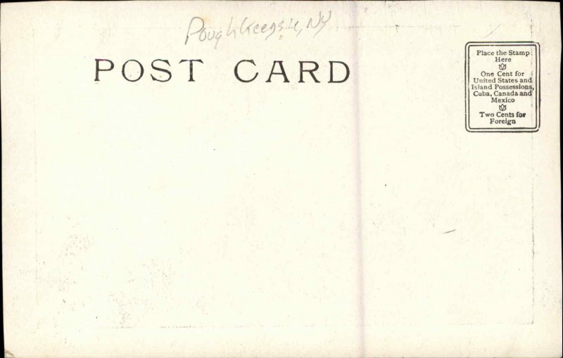 Poughkeepsie NY Crockett Fire House Station c1905 Postcard