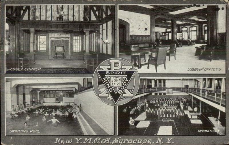 Syracuse NY YMCA Multi-View c1910 Postcard