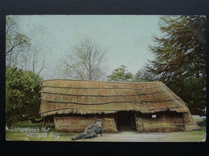 Scotland Renfrewshire WEMYSS BAY Livingstone's Hut c1906 Postcard by Wrench