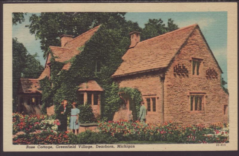 Rose Cottage,Greenfield Village,Dearborn,MI Postcard