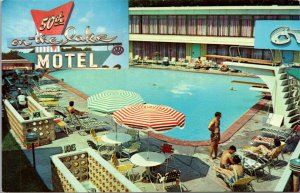Postcard 50th On The Lake Motel South Shore Drive at 50th St Chicago, Illinois