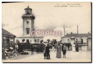 Old Lighthouse Postcard Sainte Adresse Entree headlights