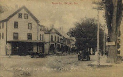 Main St. and Masonic Hall in Bethel, Maine