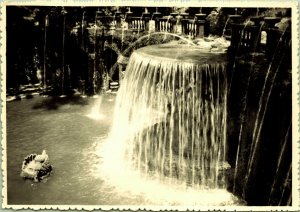 RPPC Fountain of dell'Ovato Villa d'Este Tivoli Italy Real Photo Postcard